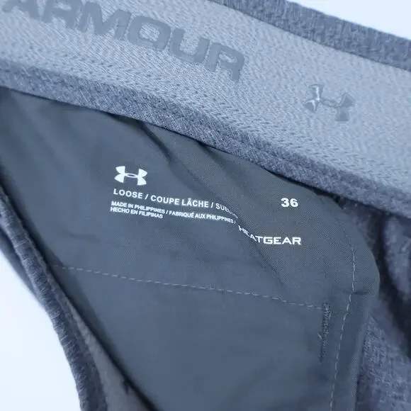 UNDER ARMOUR Match Play Vented Golf Shorts Pitch Gray Loose Fit Men's 36 - Picture 8 of 11